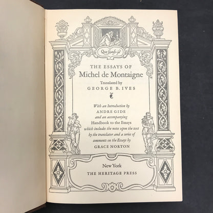 The Essays of Montaigne - Montaigne - Three Volumes - 1946