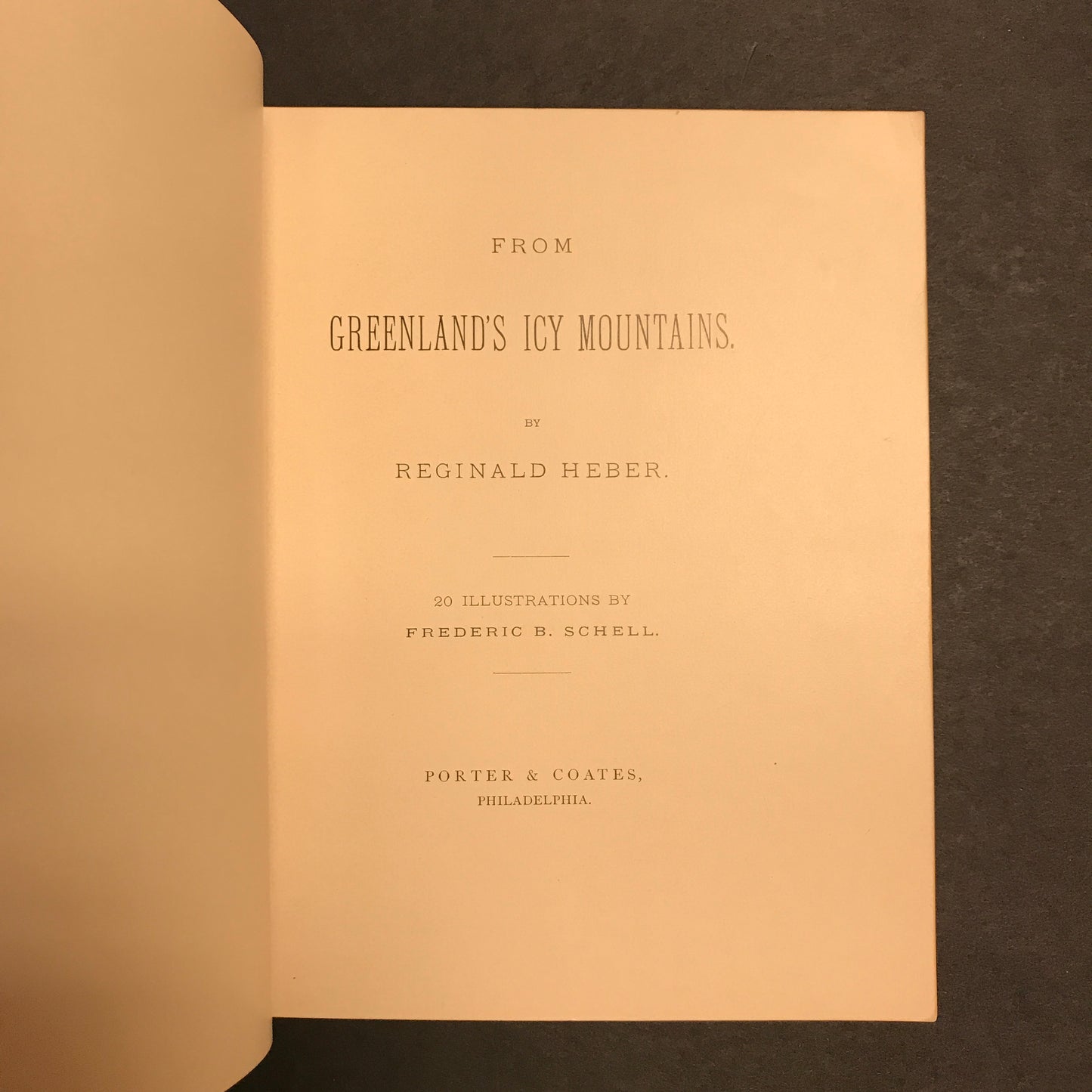 From Greenland's Icy Mountains - Reginald Heber - 1884