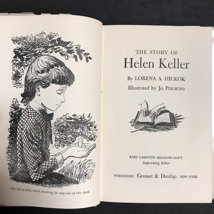 The Story of Helen Keller - Lorena A. Hickok - Book Club Edition - 1958