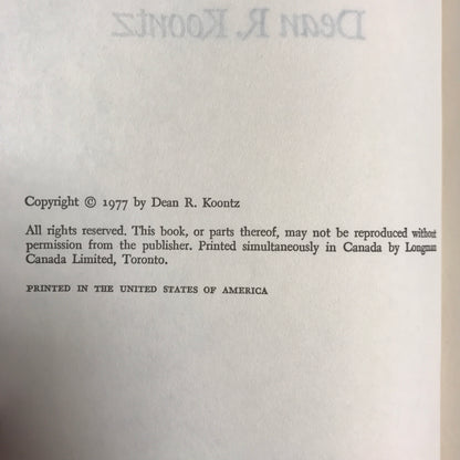 The Vision - Dean R. Koontz - Book Club Edition - 1977