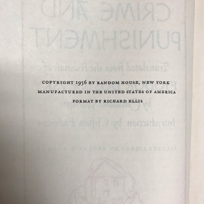 Crime and Punishment - Fyodor Dostoevsky - Scarce w/ Dust Jacket - 1956