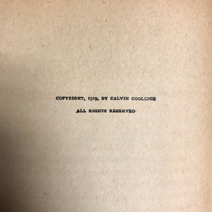 Have Faith in Massachusetts - Calvin Coolidge - 2nd Edition - 1919