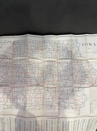 Iowa: The American Guide to the Hawkeye State - 1st Edition - Fold Out Map - Illustrated - 1938