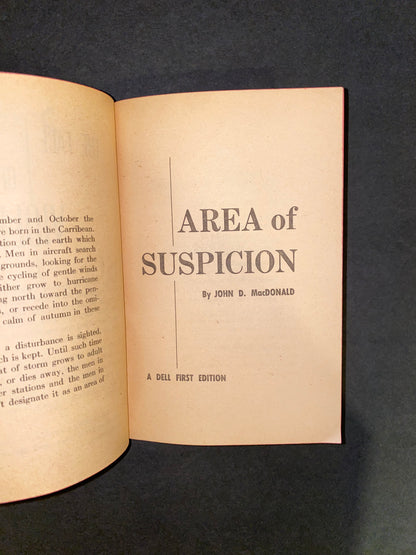 Area of Suspicion - John D. MacDonald - 1st Edition - 1954