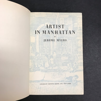 Artist in Manhattan - Jerome Myers - Signed - 1940