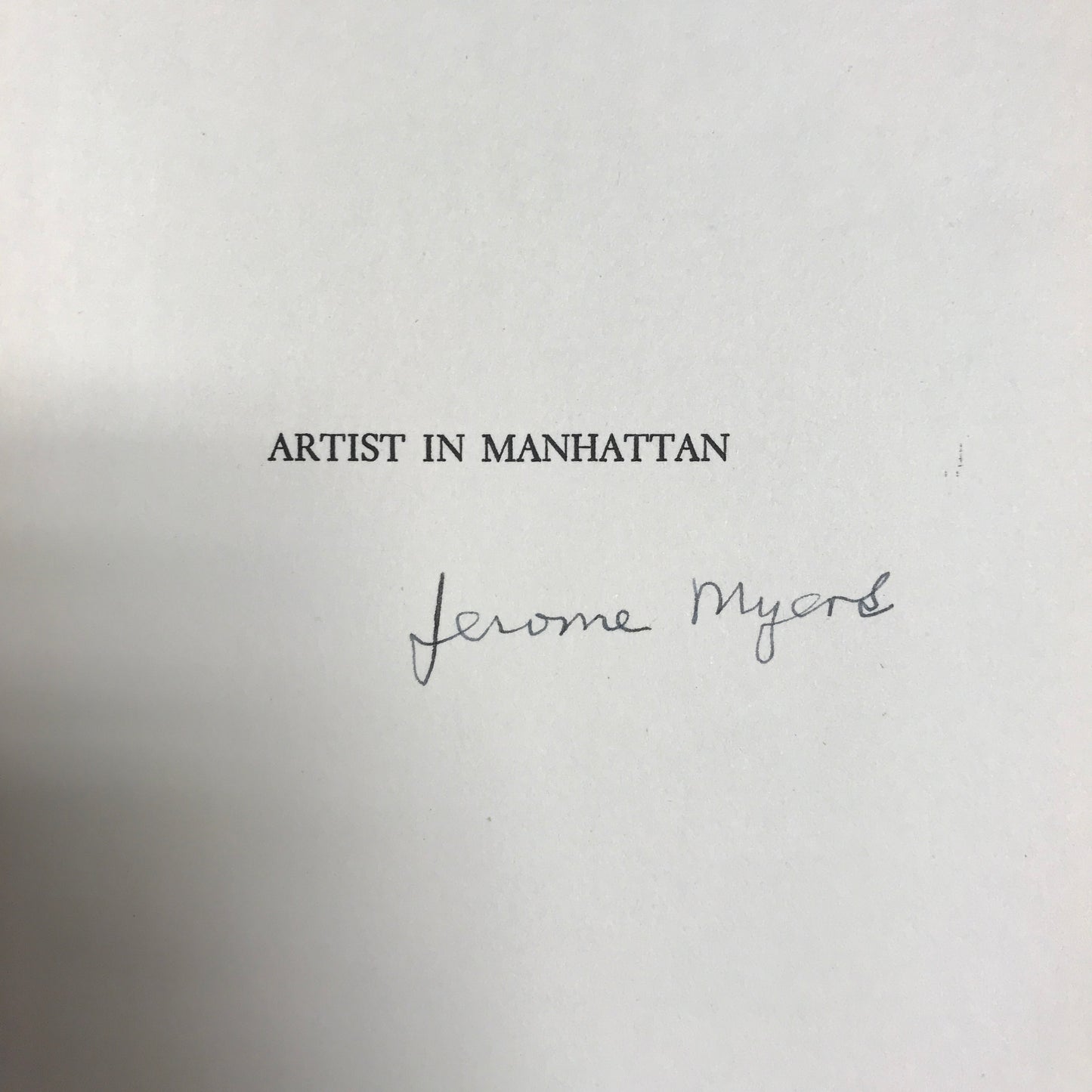 Artist in Manhattan - Jerome Myers - Signed - 1940