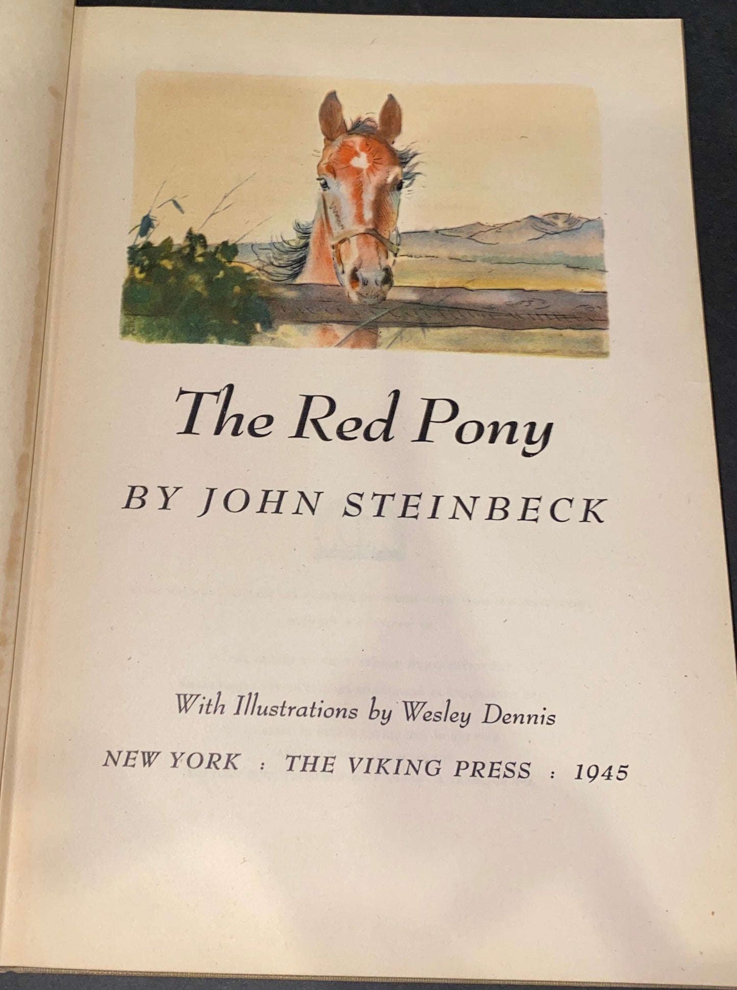 The Red Pony - John Steinbeck - 1st Thus - 1945