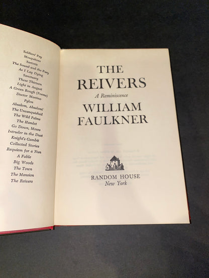 The Reivers - William Faulkner - Stated 1st Edition - 1962