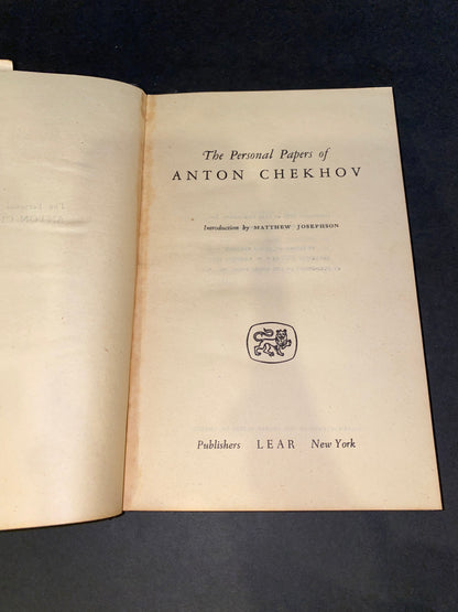 The Personal Papers of Anthony Chekhov - Anthony Chekhov - 1st Thus - 1948