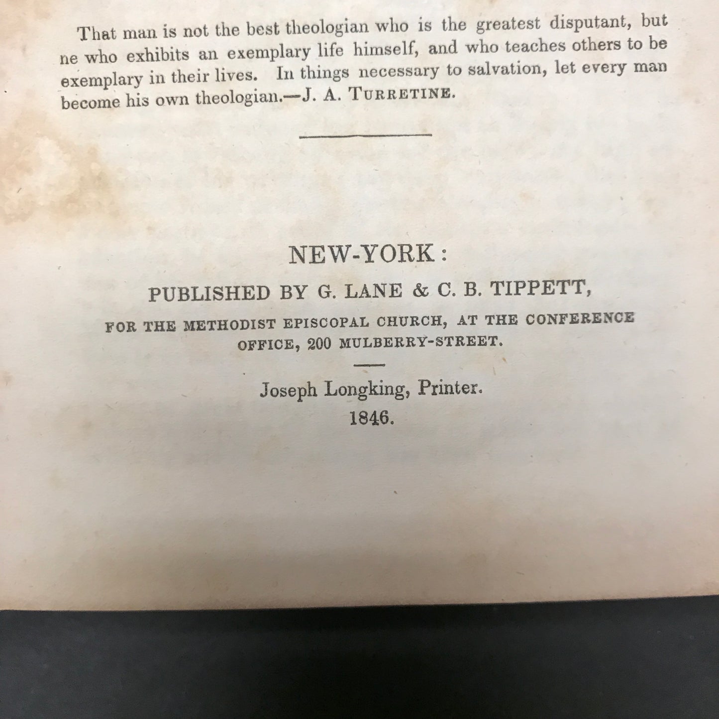 Christian Theology - Adam Clark - Damaged Front Cover and Lost Back Cover - 1846