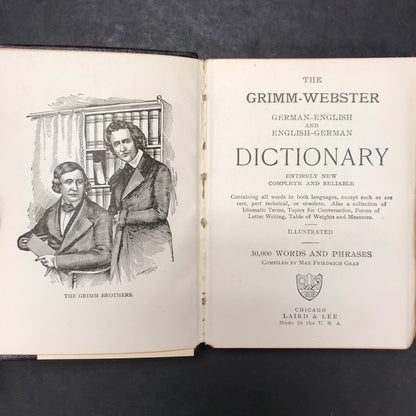 Grimm-Webster German-English English-German Dictionary - Author Unknown - 1897