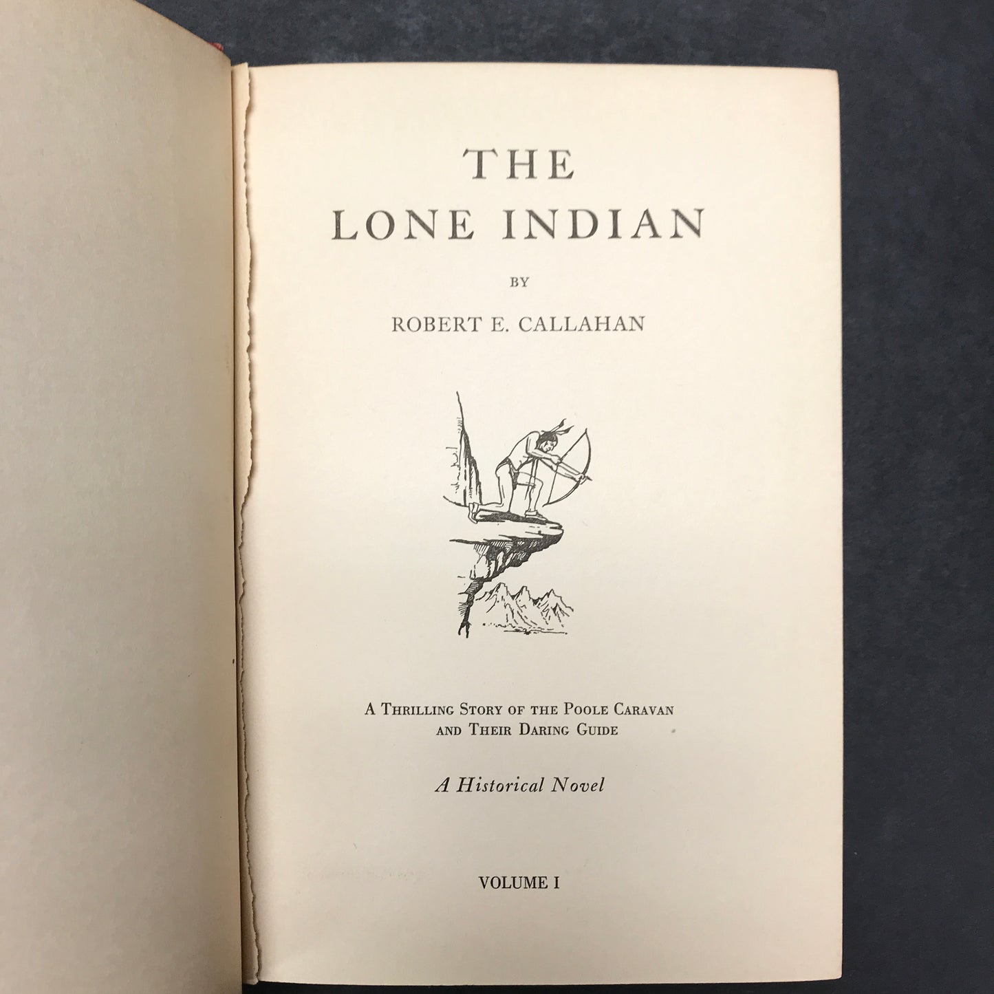 The Lone Indian - Robert E. Callahan - 1933