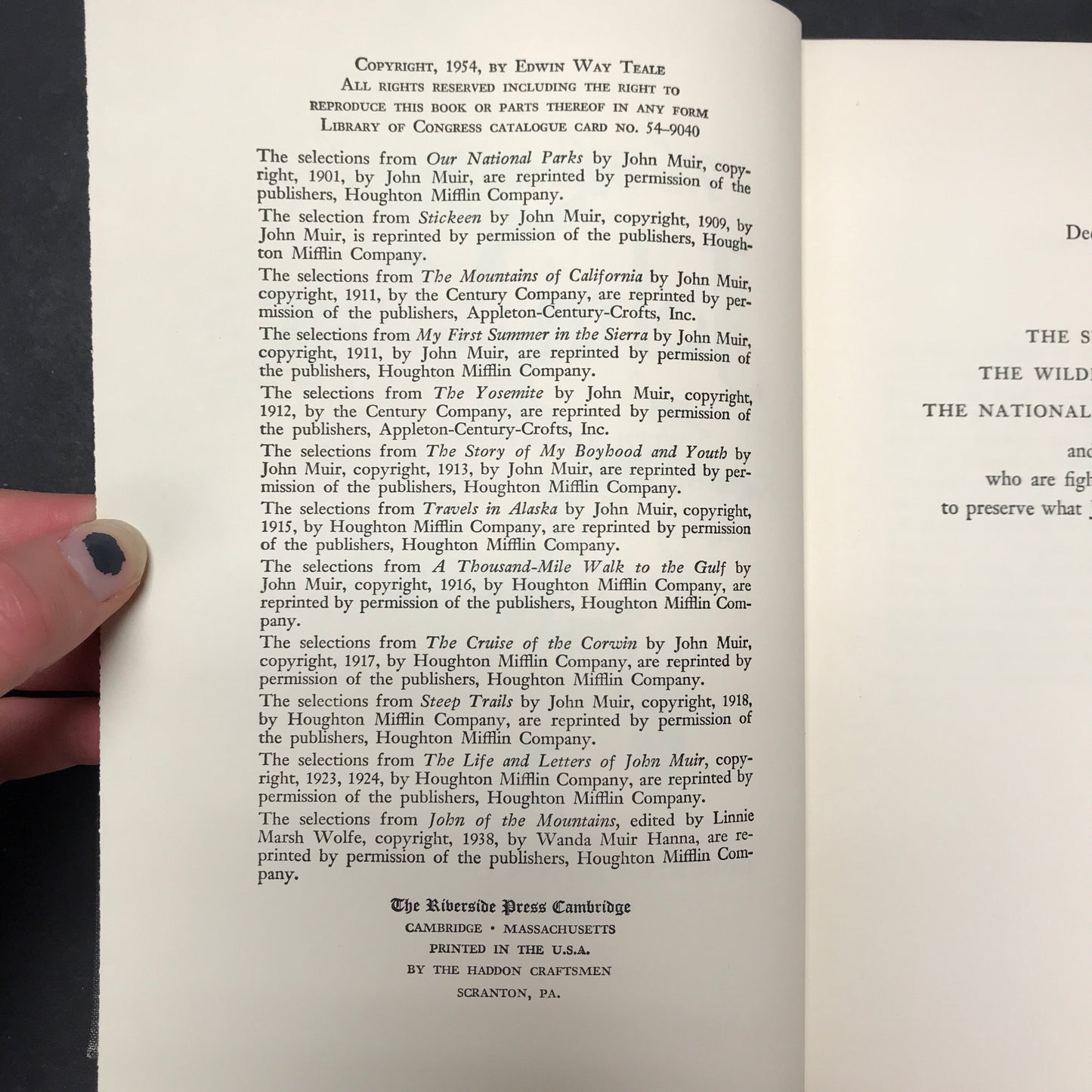 The Wilderness World of John Muir - Edwin Way Teale  - 1954