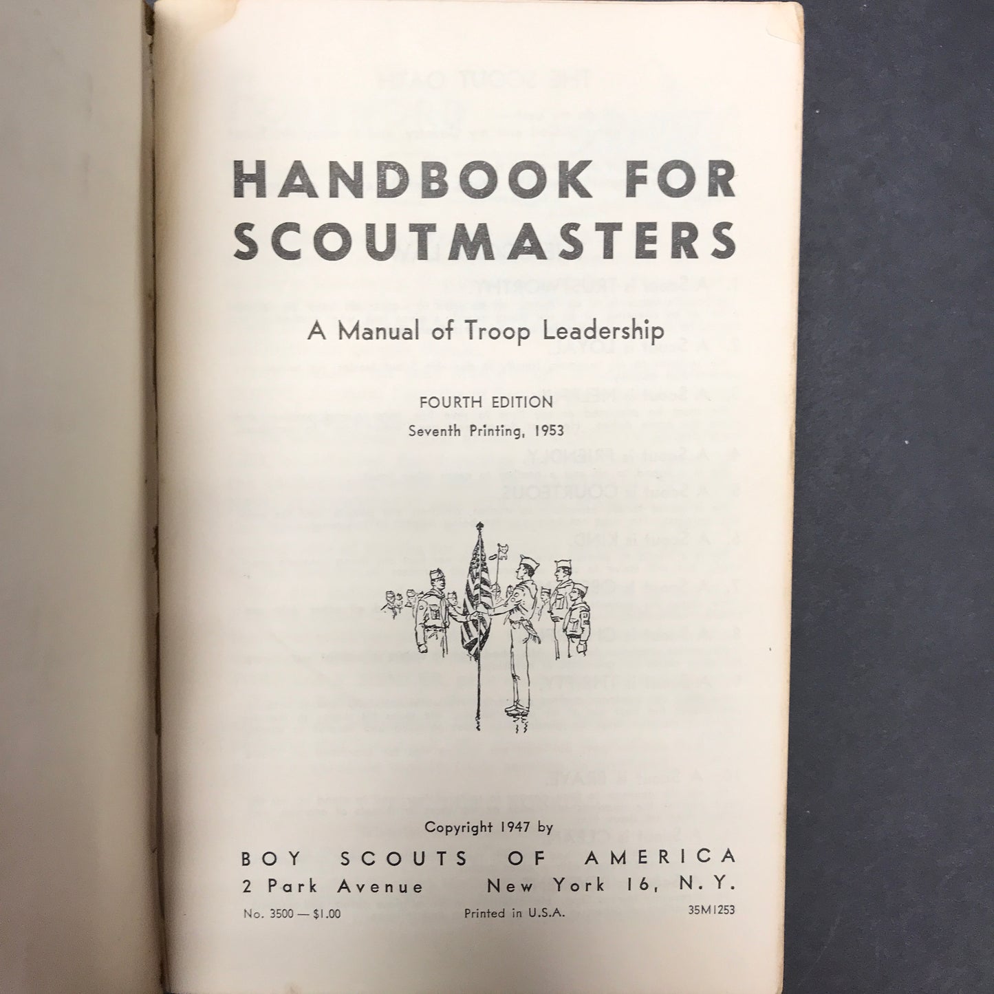 Handbook for Scoutmasters - Boy Scouts of America - 4th Edition - 7th Print - 1953