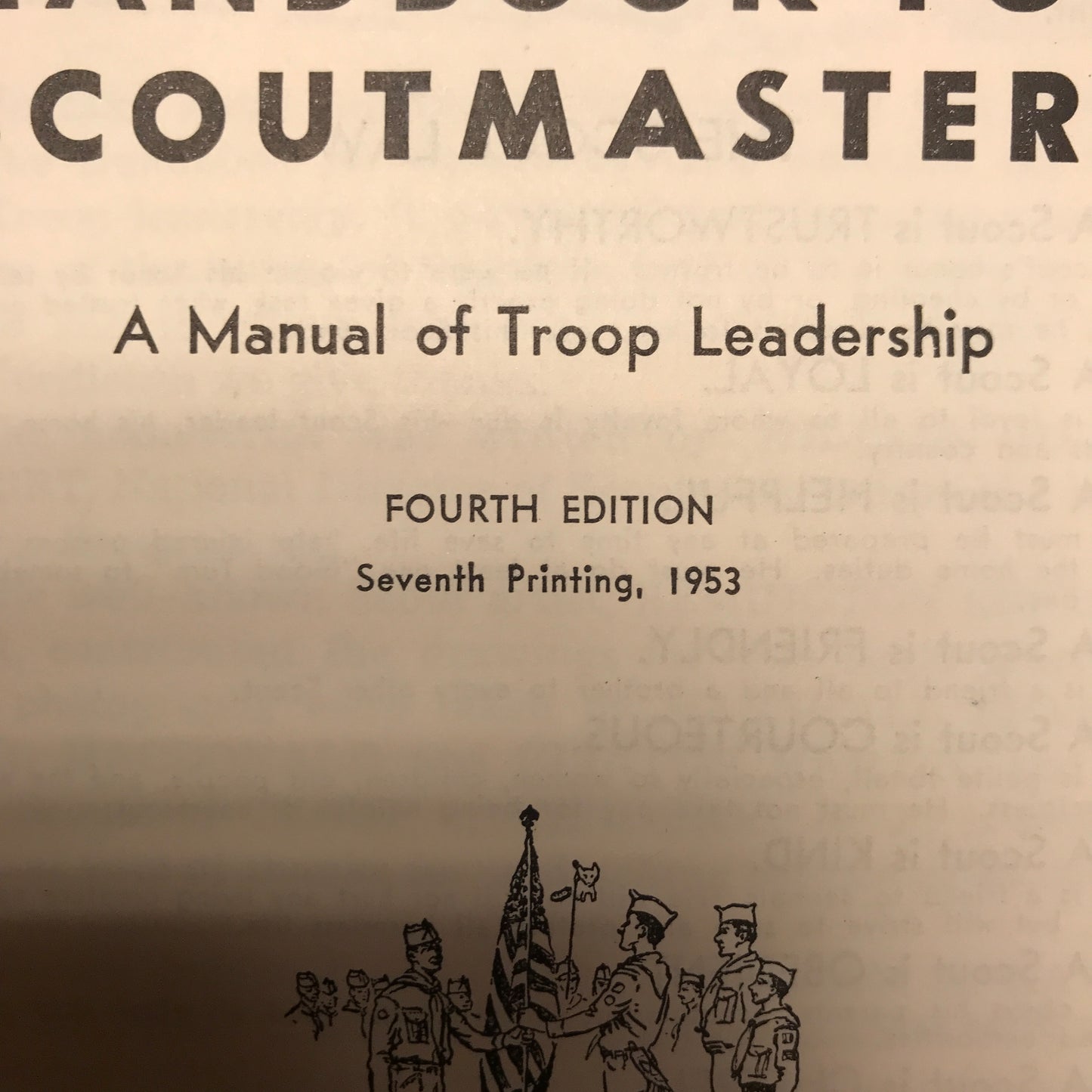 Handbook for Scoutmasters - Boy Scouts of America - 4th Edition - 7th Print - 1953