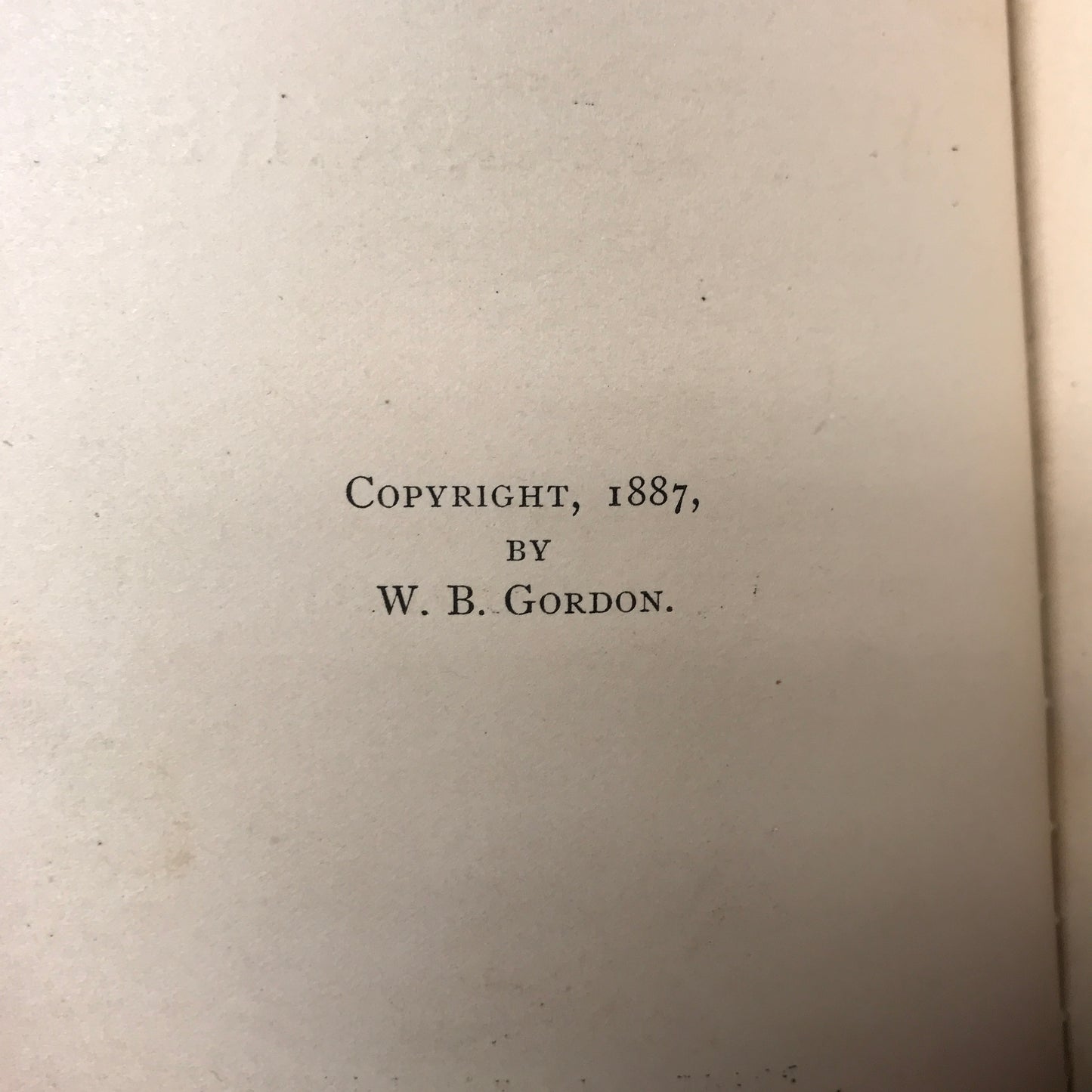 A Book of Verses - W. B. Gordon - 1887