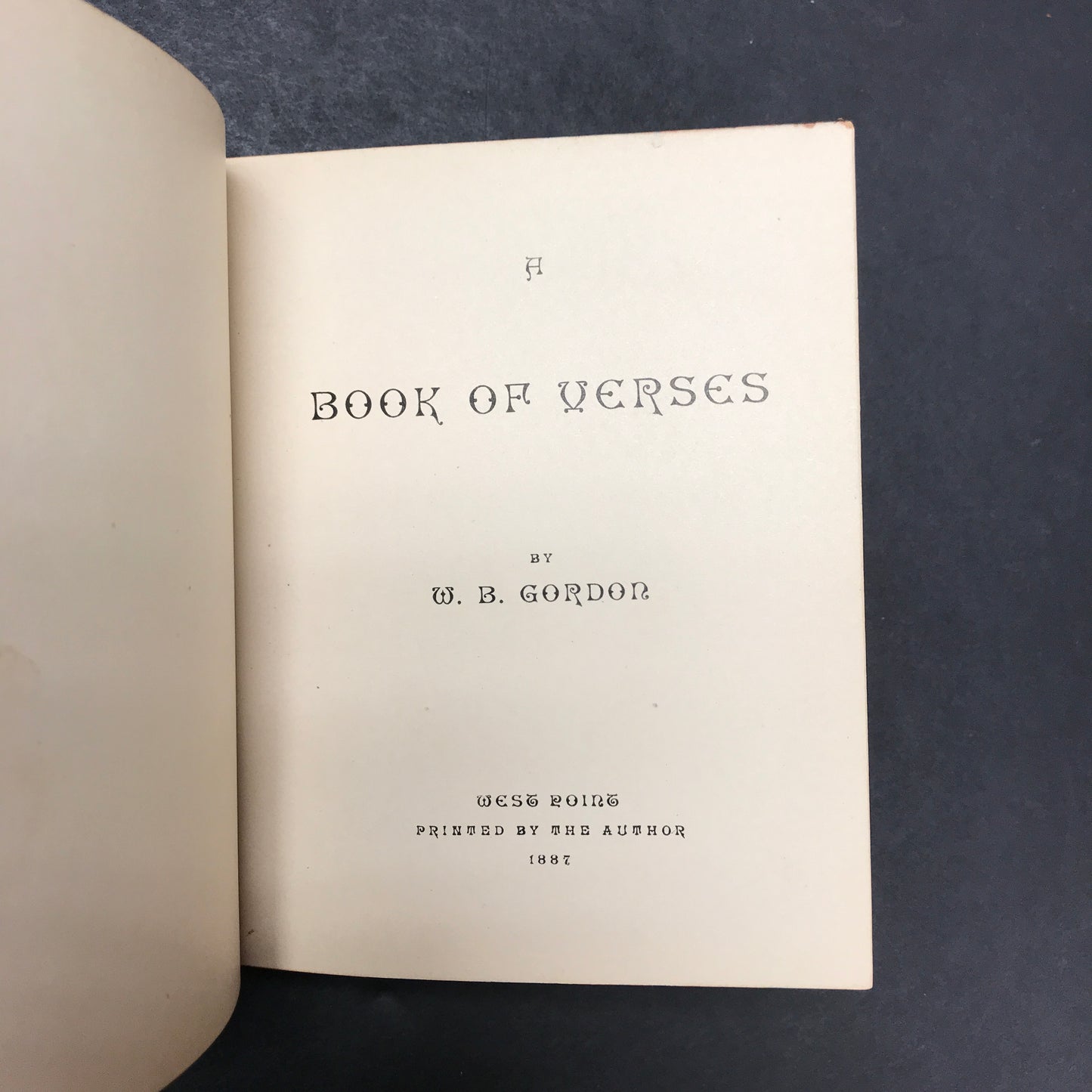 A Book of Verses - W. B. Gordon - 1887