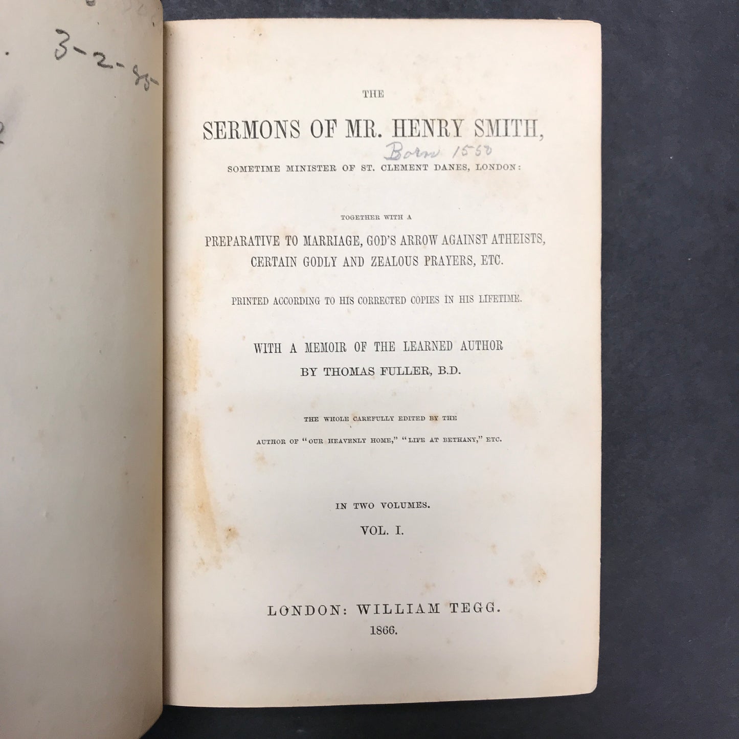 Smith's Sermons - Henry Smith  - 2 Volumes - 1866