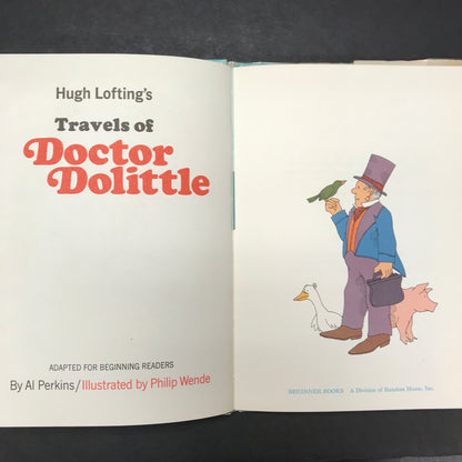 Travels of Doctor Dolittle - Al Perkins - 1st Edition - Illustrated by Philip Wende - 1967