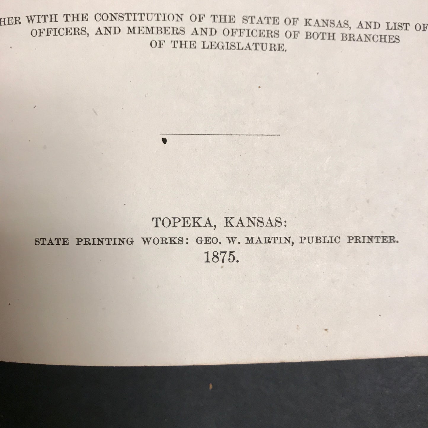 Laws of Kansas - Various - Set of 5 - 1875-1881