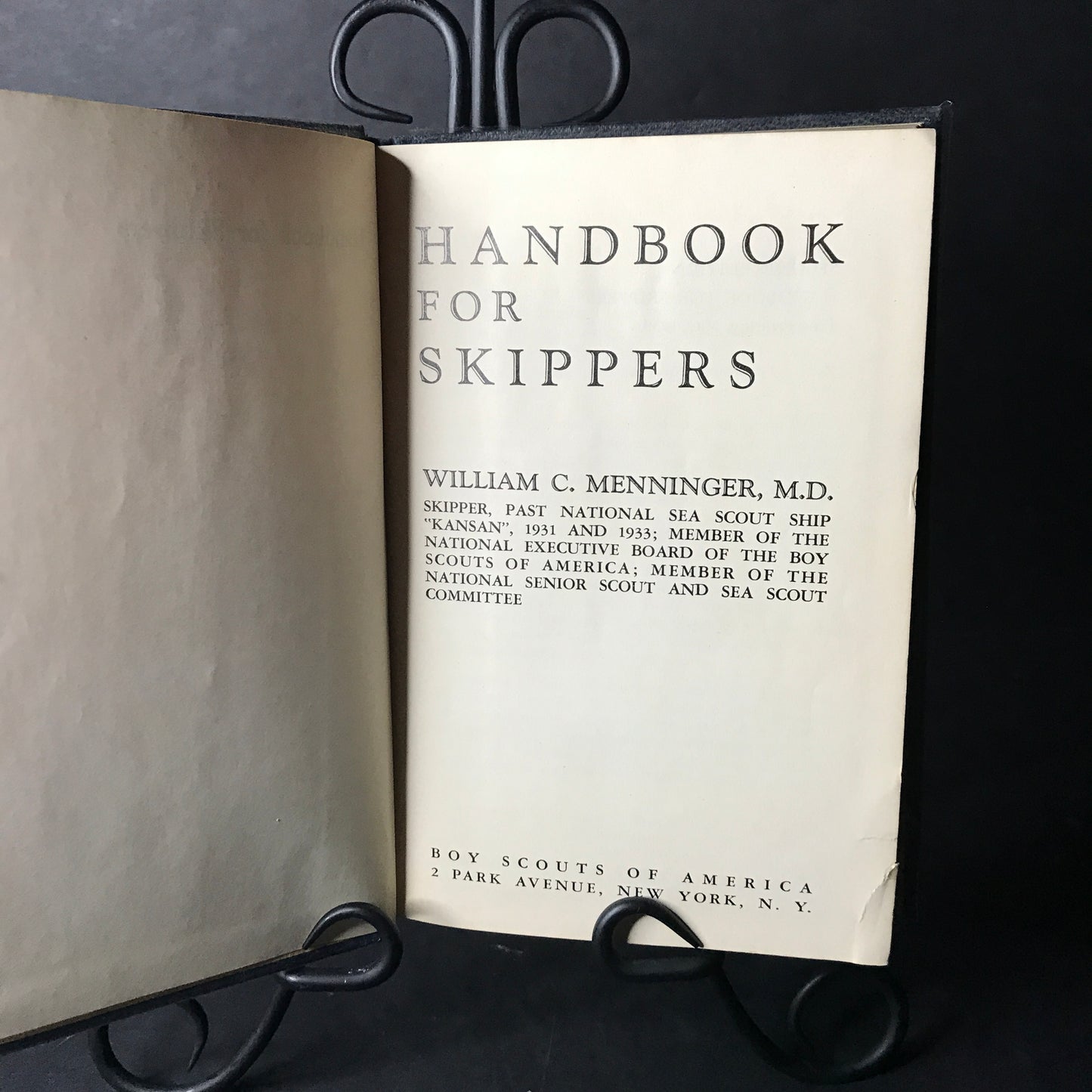 Handbook For Skippers - William C. Menninger - 1939 - 1st Edition