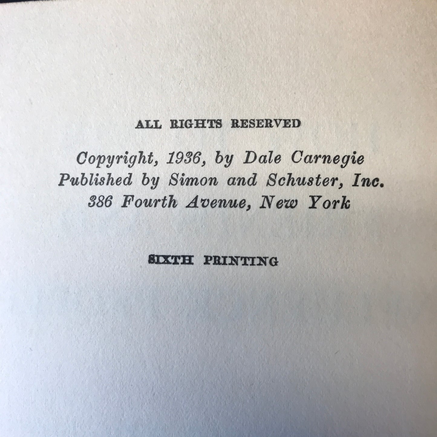 How to Win Friends and Influence People - Dale Carnegie - 1936 - Sixth Print