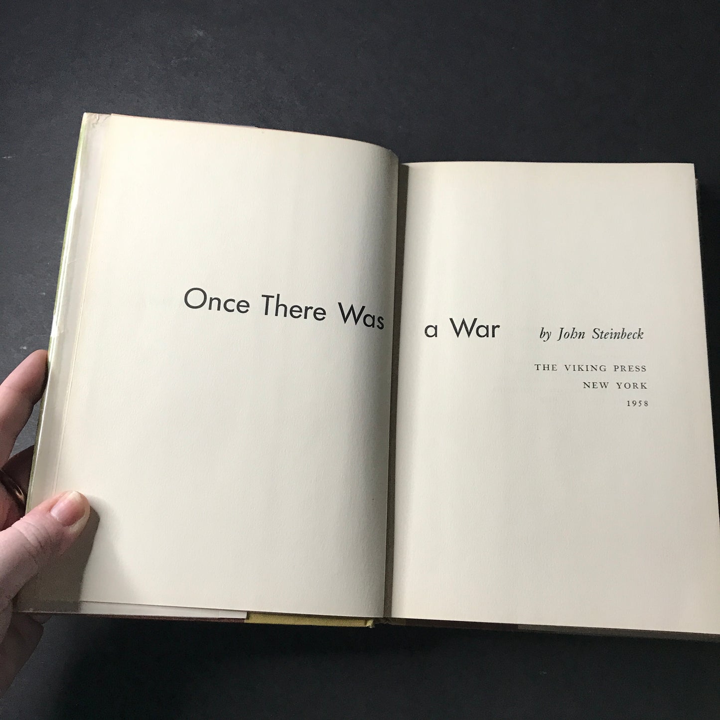 Once There Was A War - John Steinbeck - 1958 - First Edition