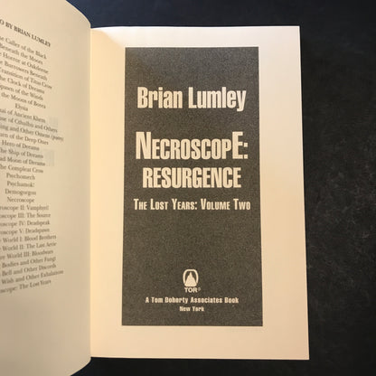 Necroscope: Resurgence - The Lost Years - Volume 2 - Brian Lumley - First Edition - 1996