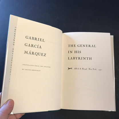 The General In His Library - Gabriel García Márquez - 1st American Edition - 1990