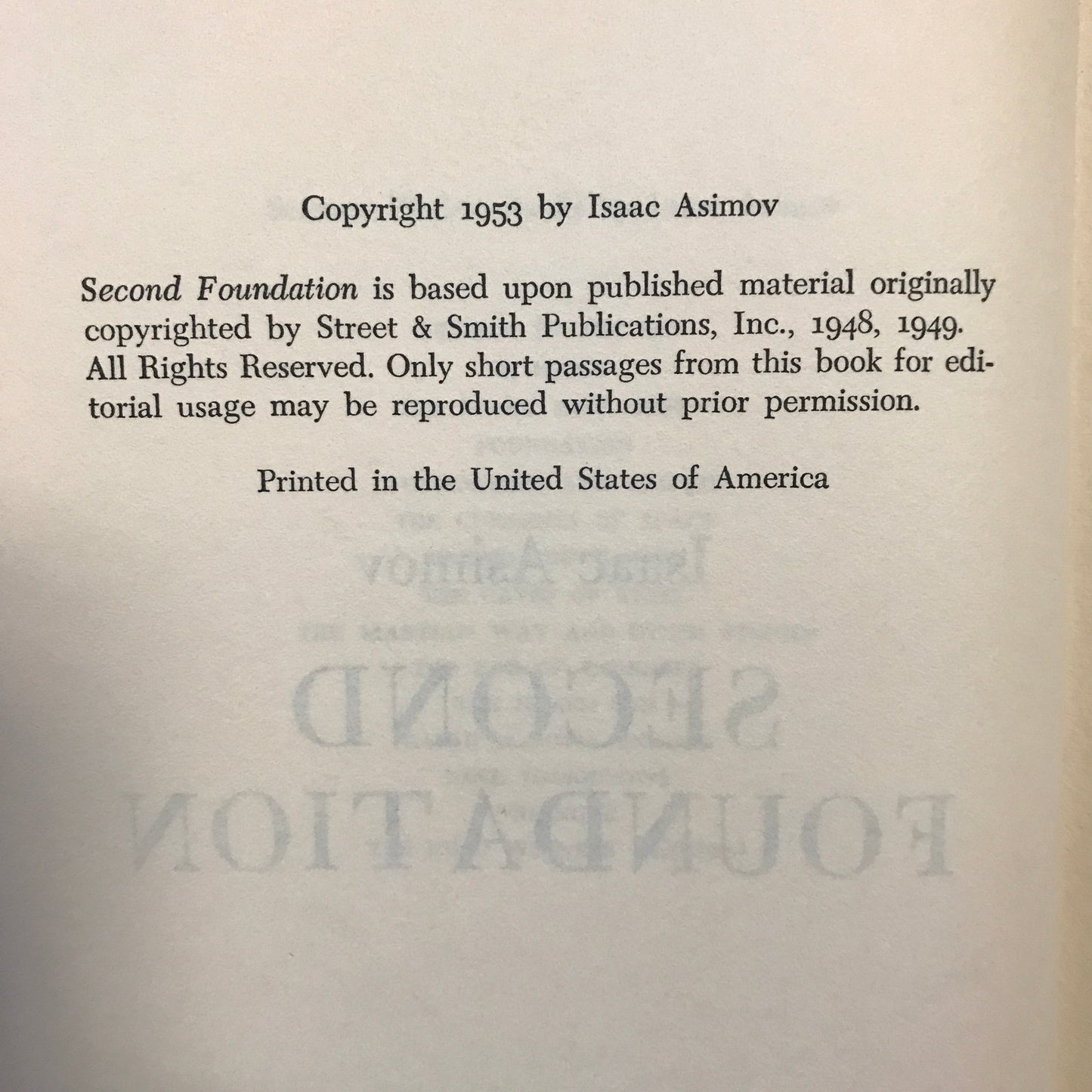 Second Foundation - Isaac Asimov - 1953