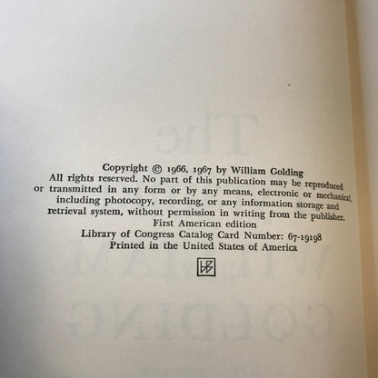 The Pyramid - William Golding - 1st American Edition - 1967