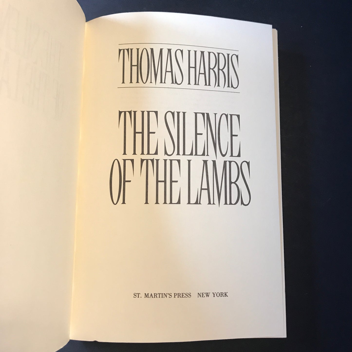 The Silence of the Lambs - Thomas Harris - 1st Edition - 1988