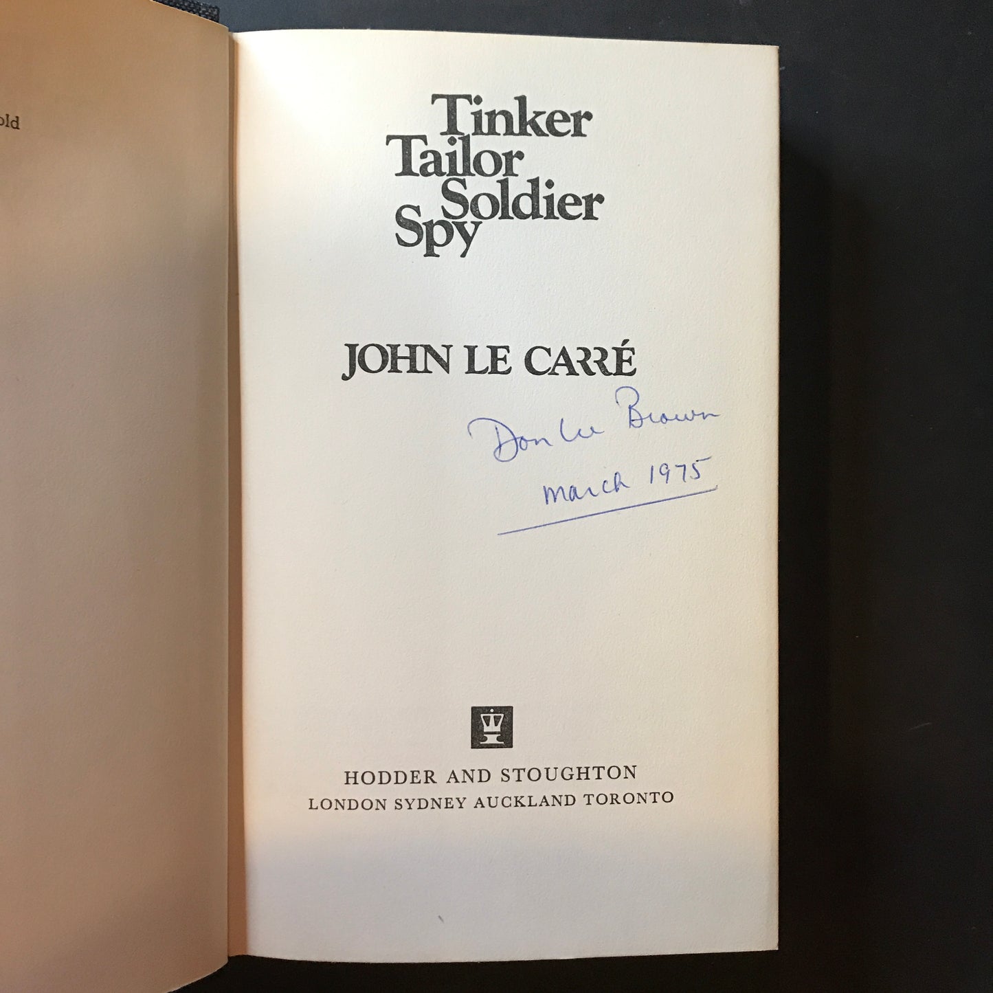 Tinker Tailor Soldier Spy - Le Carré - 2nd Print - U.K. Edition - 1974