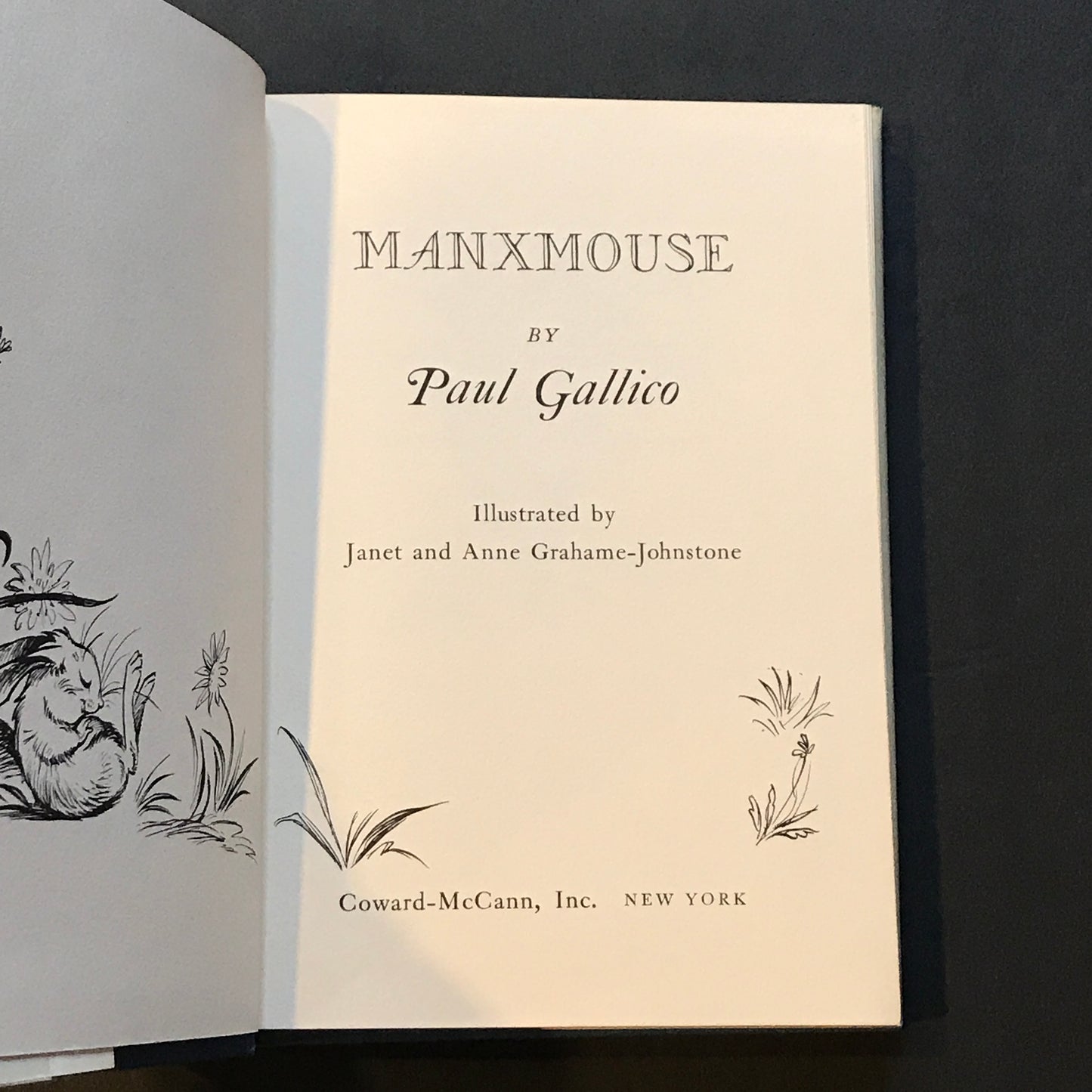 Manxmouse - Paul Gallico - 1st American Edition - 1968