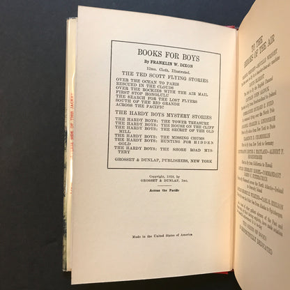 Across the Pacific - Franklin W. Dixon - 1st Edition - 1928