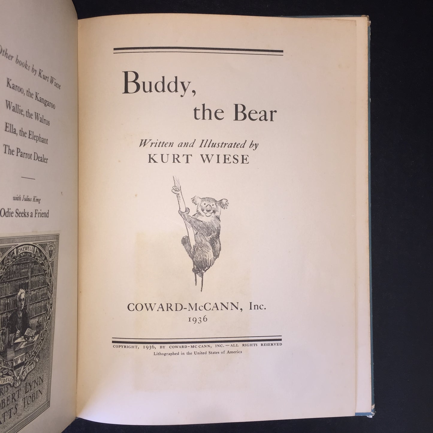 Buddy the Bear - Kurt Wiese - Uncommon - 1936