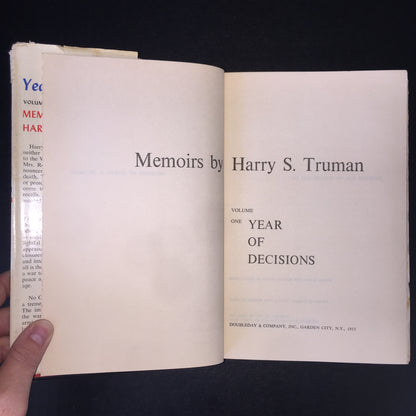 Memoirs - Harry S. Truman - Special Edition - 2 Volumes - 1955-56