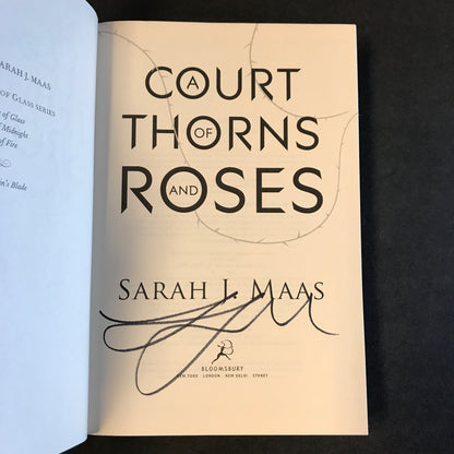 A Court of Thorns and Roses - Sarah J. Maas - 1st Edition, 3rd Printing - Signed - 2015