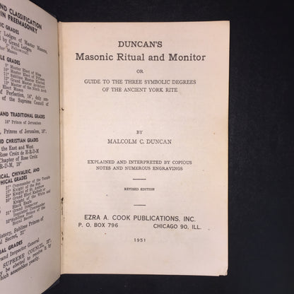 Duncan's Masonic Ritual and Monitor - Malcolm C. Duncan - 1951