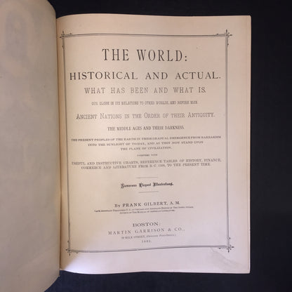 The World: Historical and Actual - Frank Gilbert - 1885