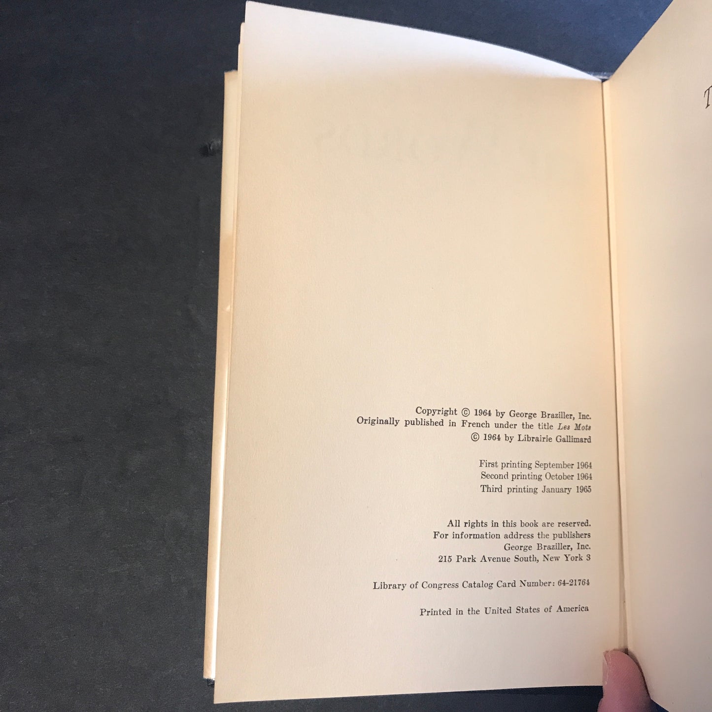 Autobiography of Jean-Paul Sartre - Sartre - 3rd Printing - 1965