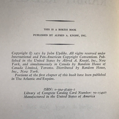 Rabbit Redux - John Updike - 1st Edition - 1971