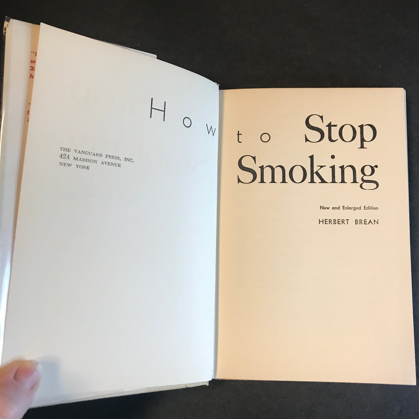 How to Stop Smoking - Herbert Brean - 11th Printing - 1958