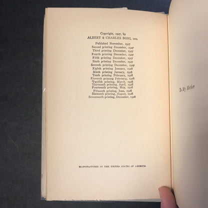 The Bridge of San Luis Rey - Thornton Wilder - 17th Printing - 1928