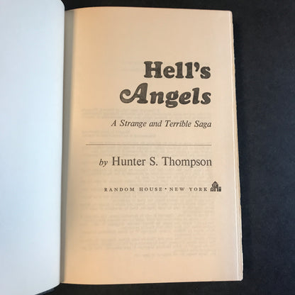 Hell's Angels - Hunter S. Thompson - Book Club Edition - 1967