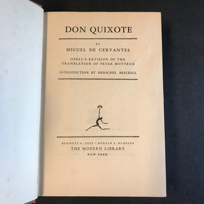 Don Quixote - Cervantes - Modern Library - 1930