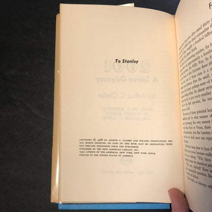 2001: A Space Odyssey - Arthur C. Clarke - Book Club Edition - 1968