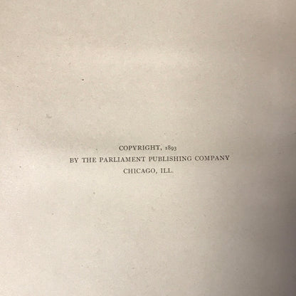 The World's Parliament of Religions - Rev. John Henry Barrows - 2 Volume Set - 1893