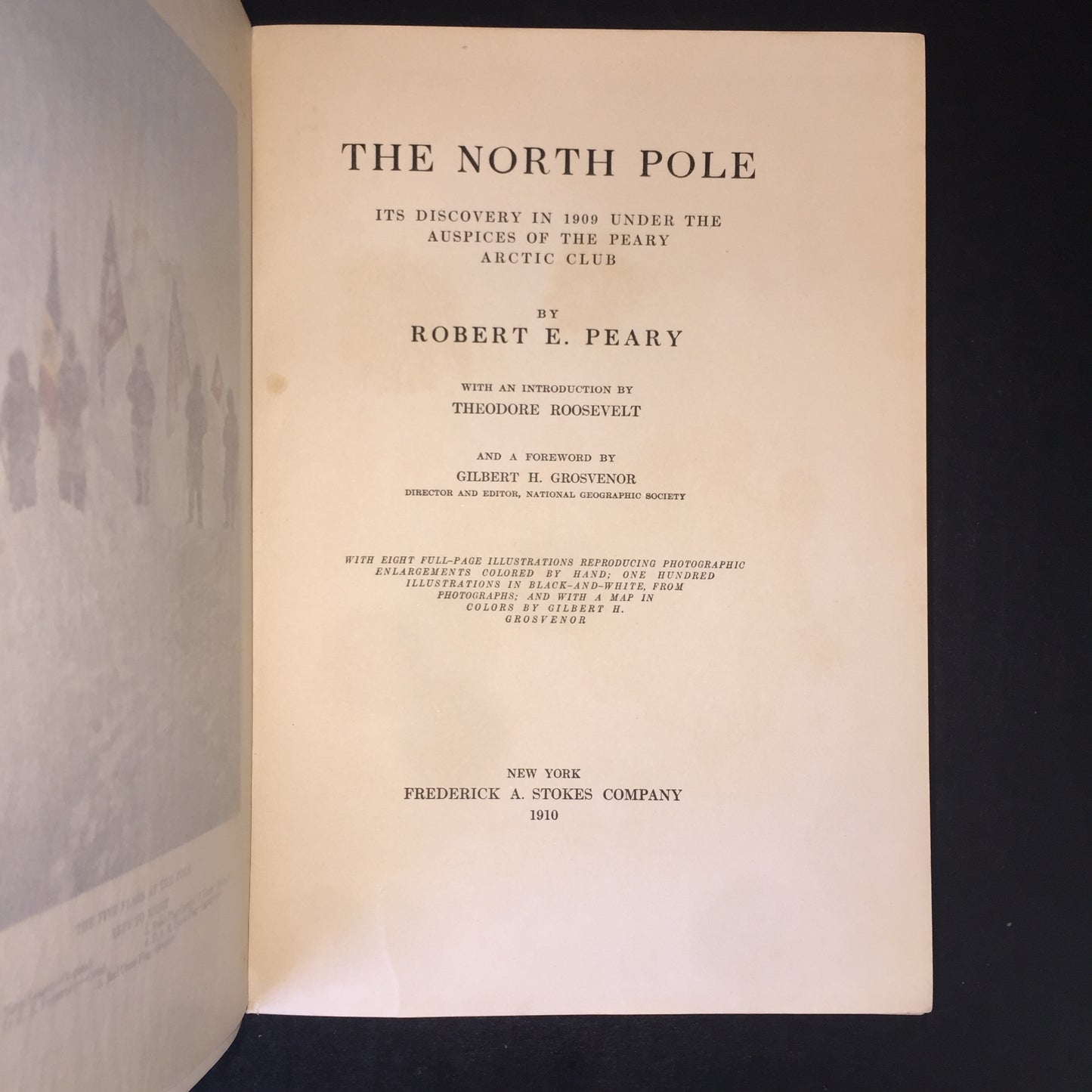 The North Pole - Robert E. Peary - First Edition - Fold Out Map - 1910