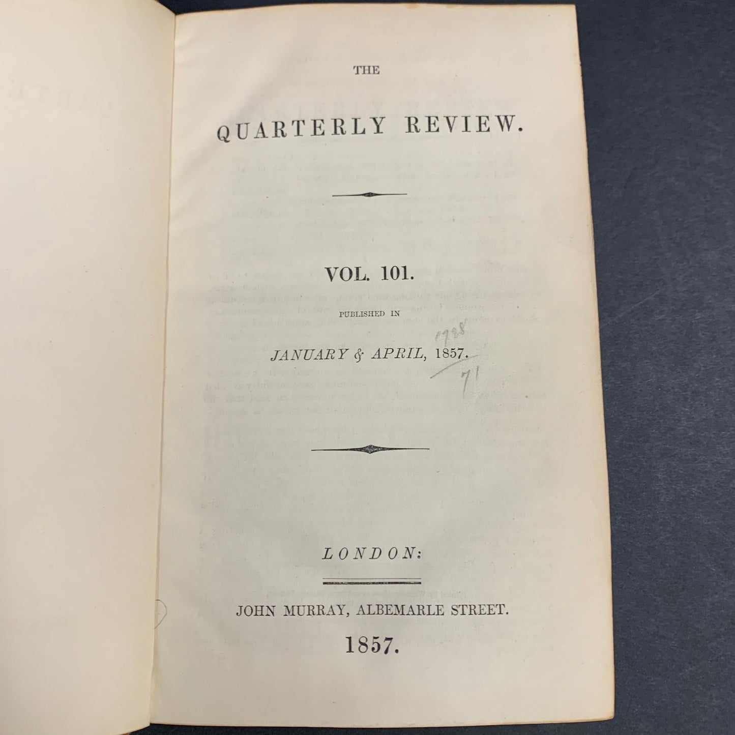 The Quarterly Review - John Murray - Vol. 101 - 1857